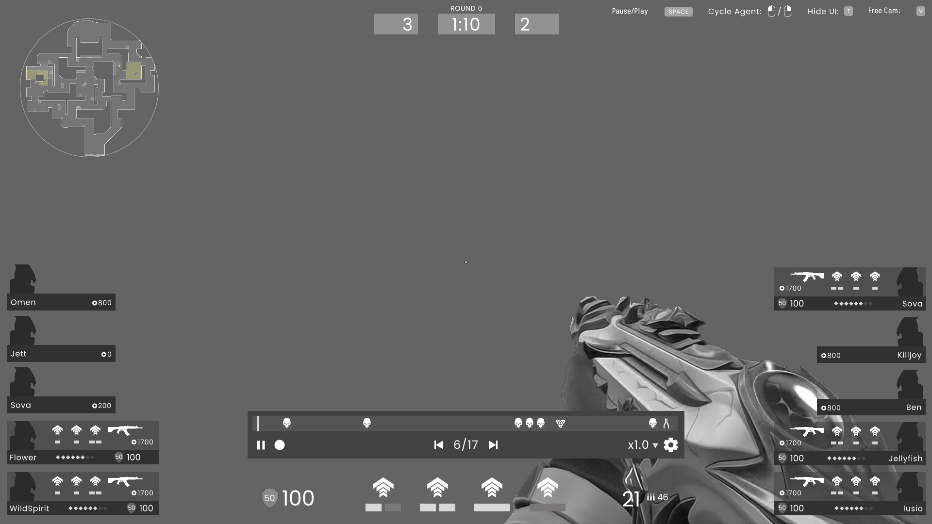 Wireframe for the Replay System third iteration